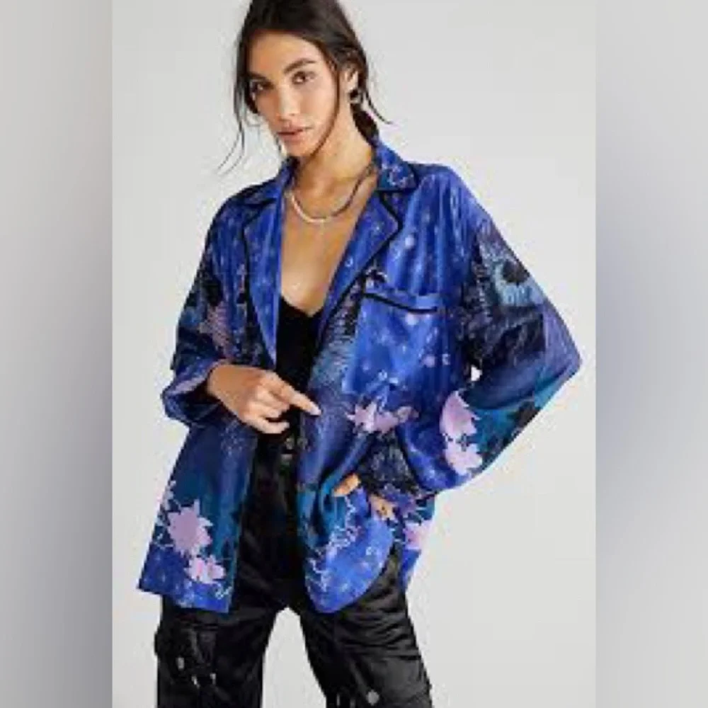 Free People/ We The Free/ Living Good Vibrations Buttondown | Size XS
